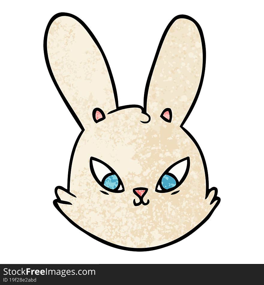 cartoon bunny face. cartoon bunny face