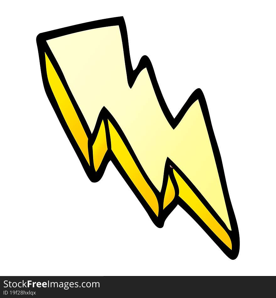 cartoon doodle lightning bolt