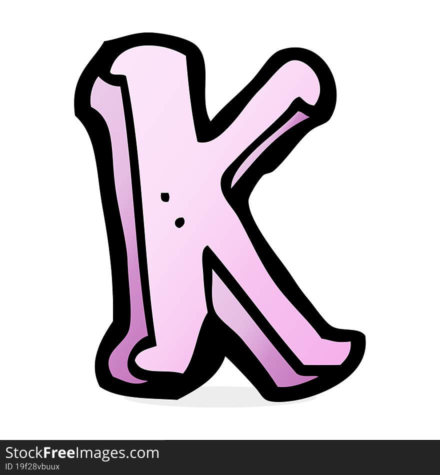 Cartoon Letter K