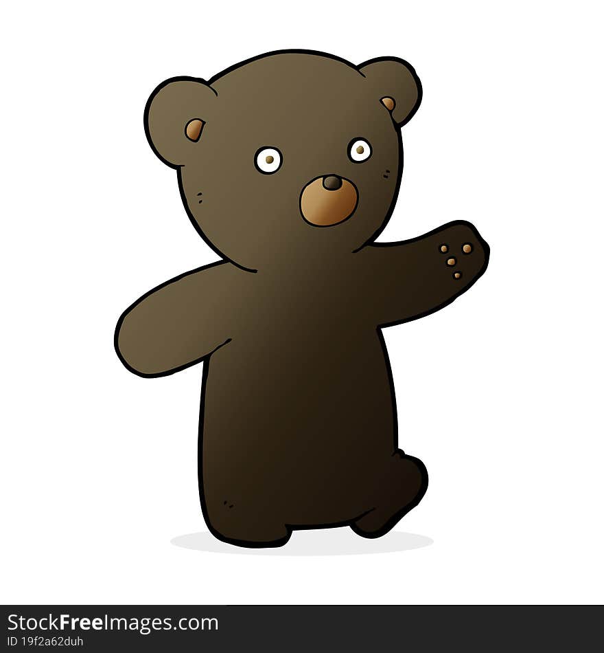 cartoon black bear cub