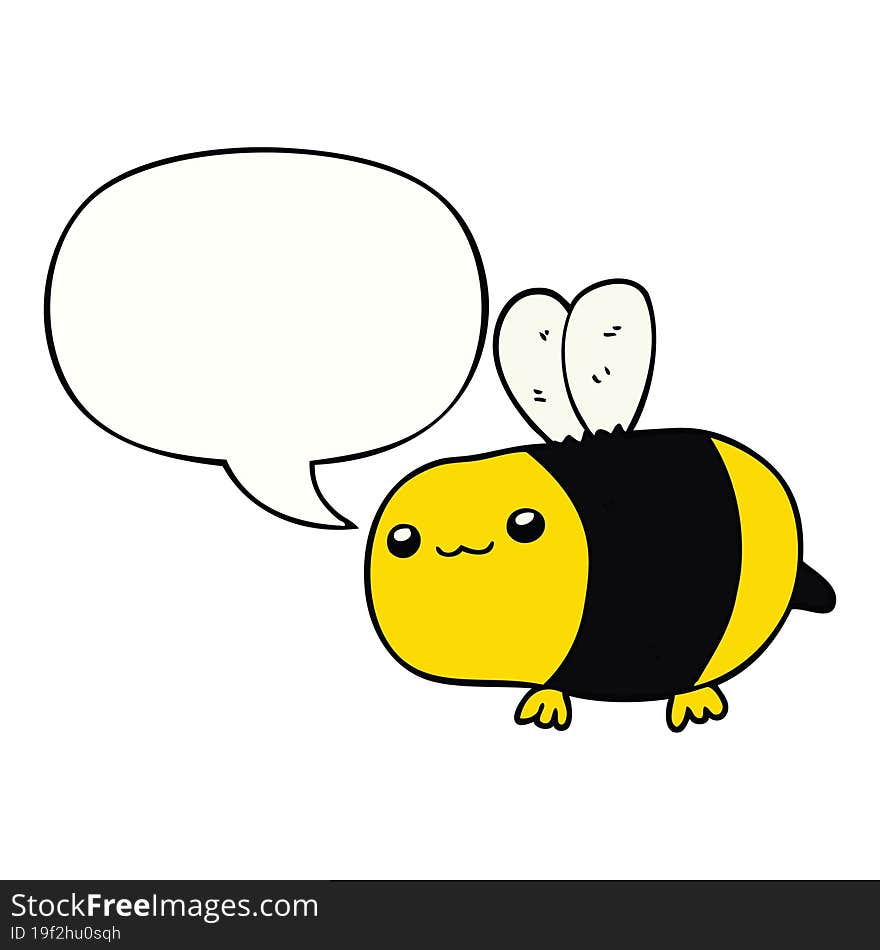 cartoon bee with speech bubble. cartoon bee with speech bubble