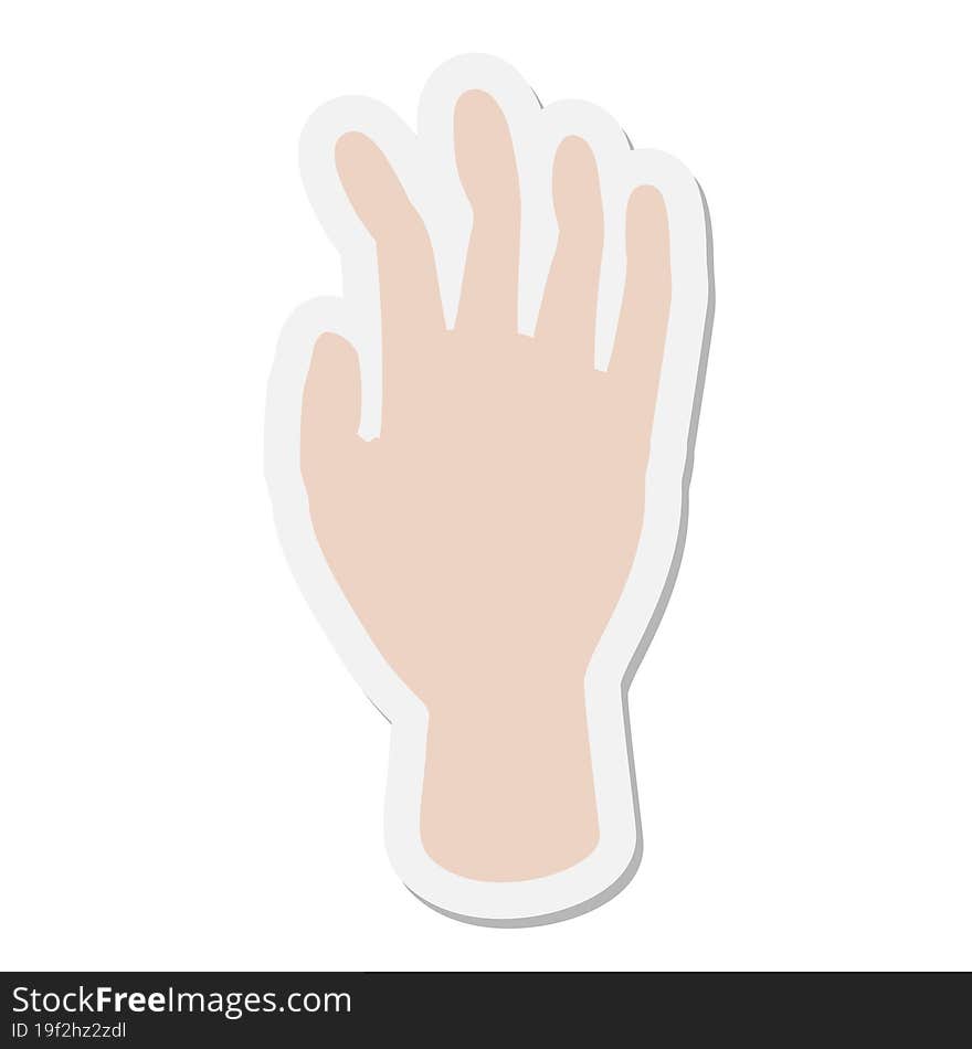 Waving Hand Sticker