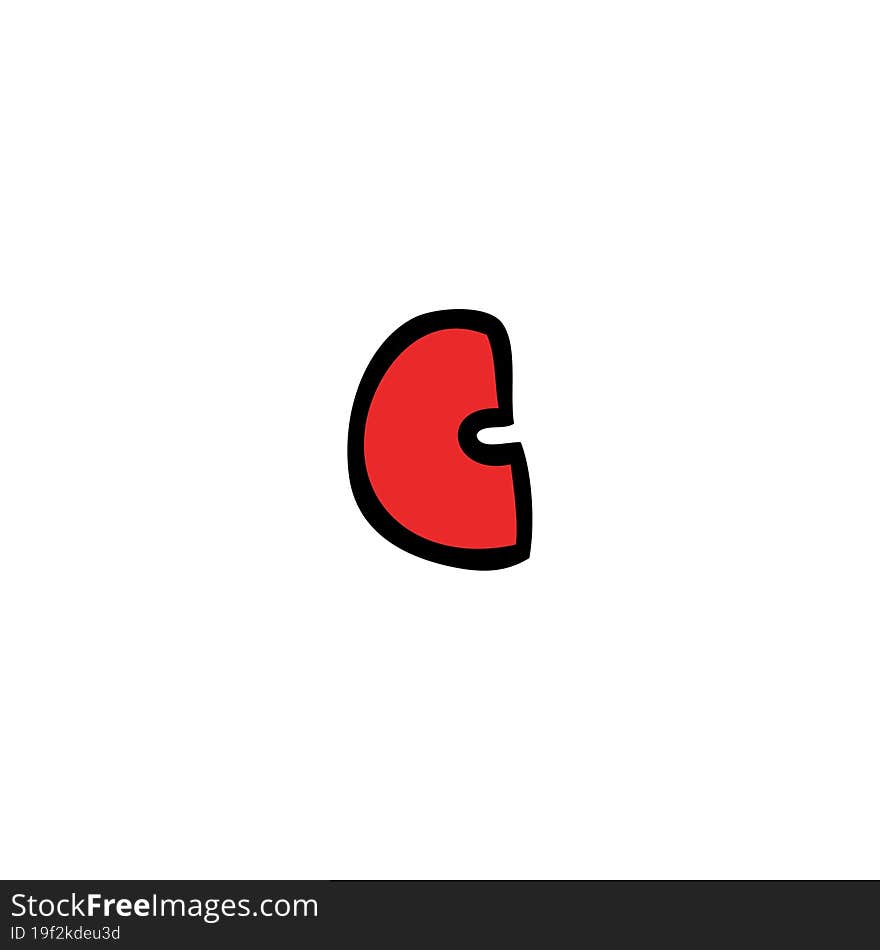 cartoon doodle letter c