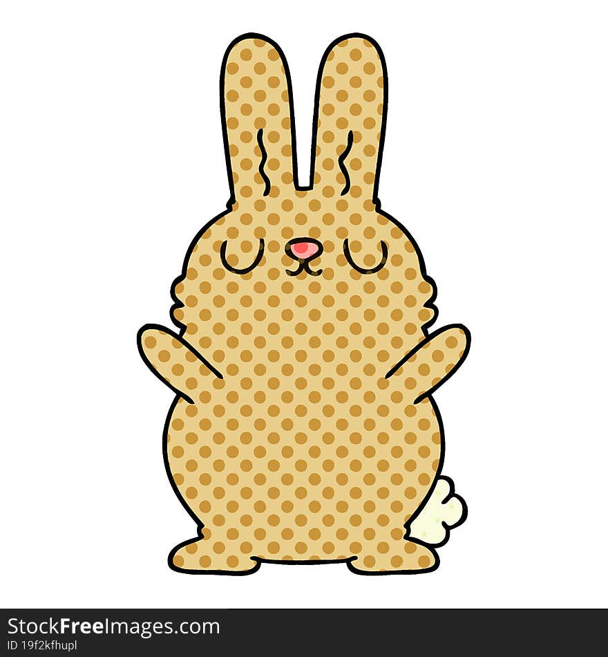 comic book style quirky cartoon rabbit. comic book style quirky cartoon rabbit