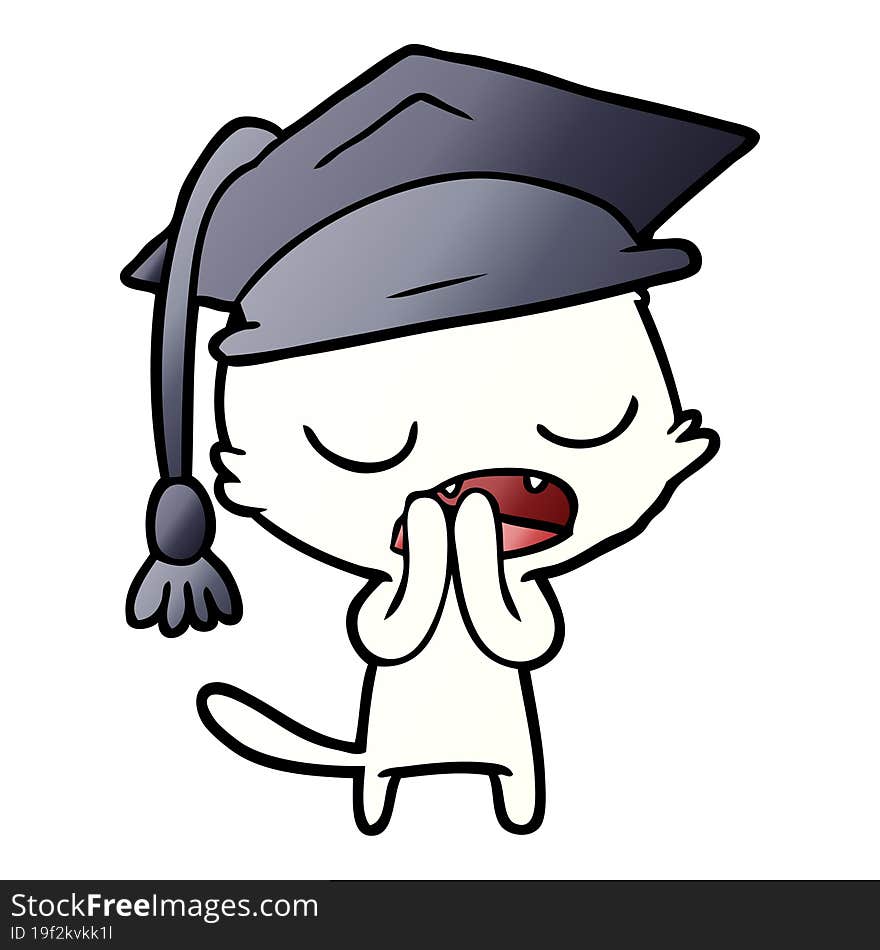 graduate talking cat cartoon. graduate talking cat cartoon