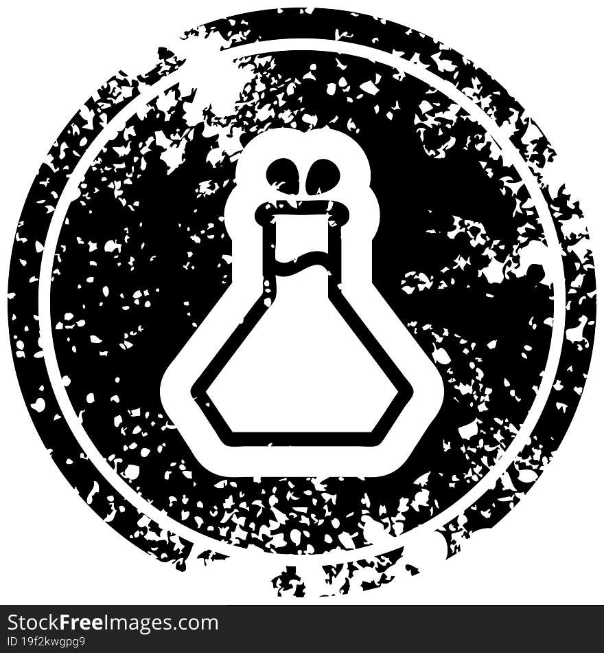 science experiment distressed icon