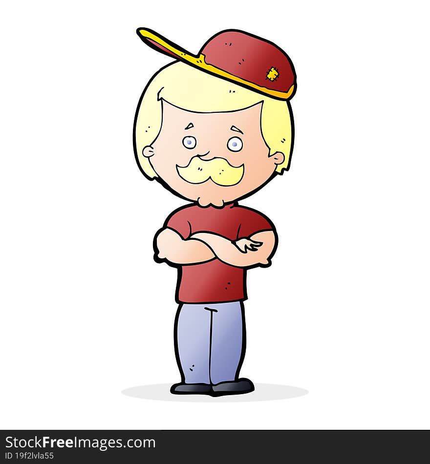 cartoon manly man