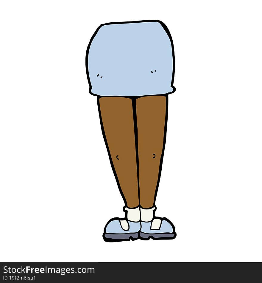 cartoon female legs