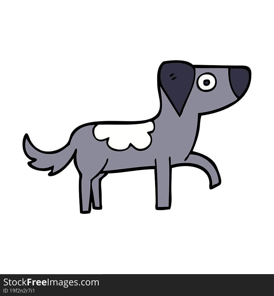 Cartoon Doodle Happy Dog