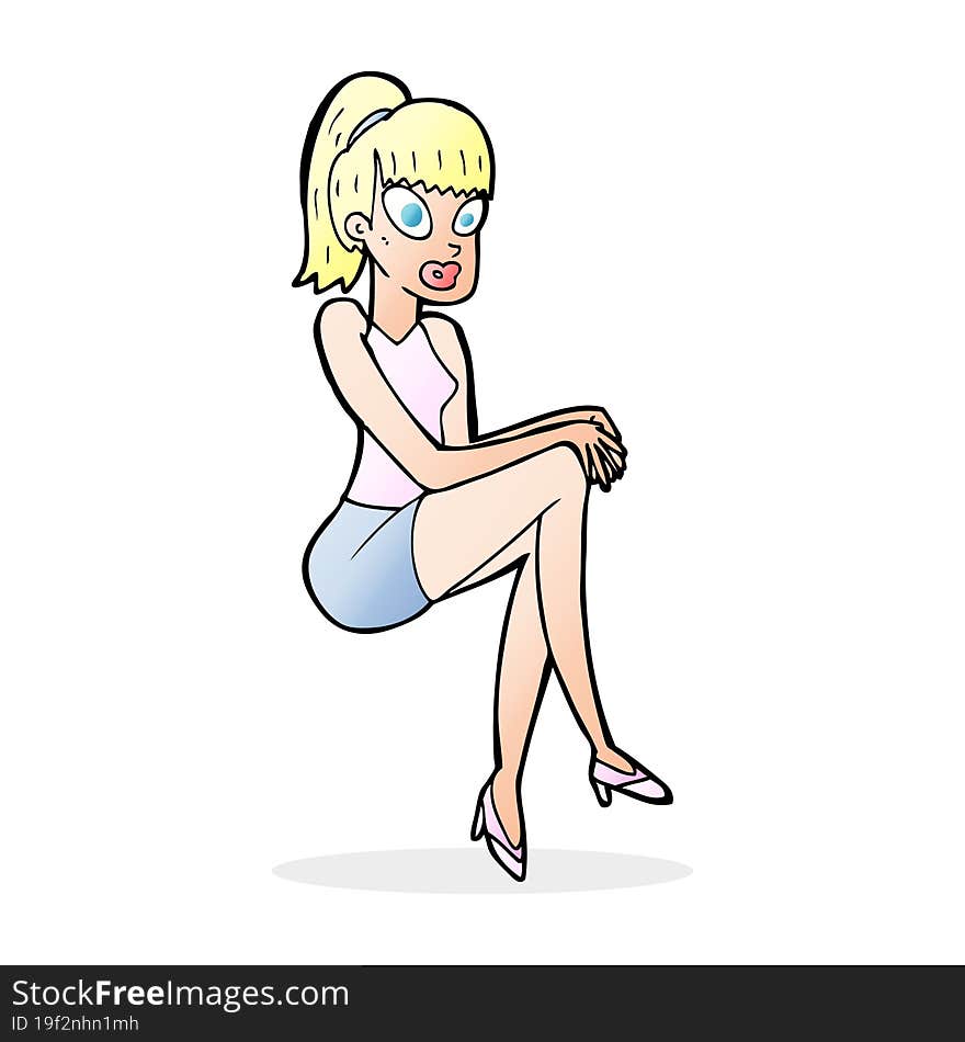 cartoon pretty woman