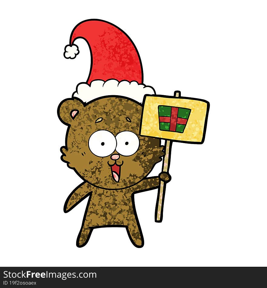 laughing christmas teddy  bear cartoon. laughing christmas teddy  bear cartoon