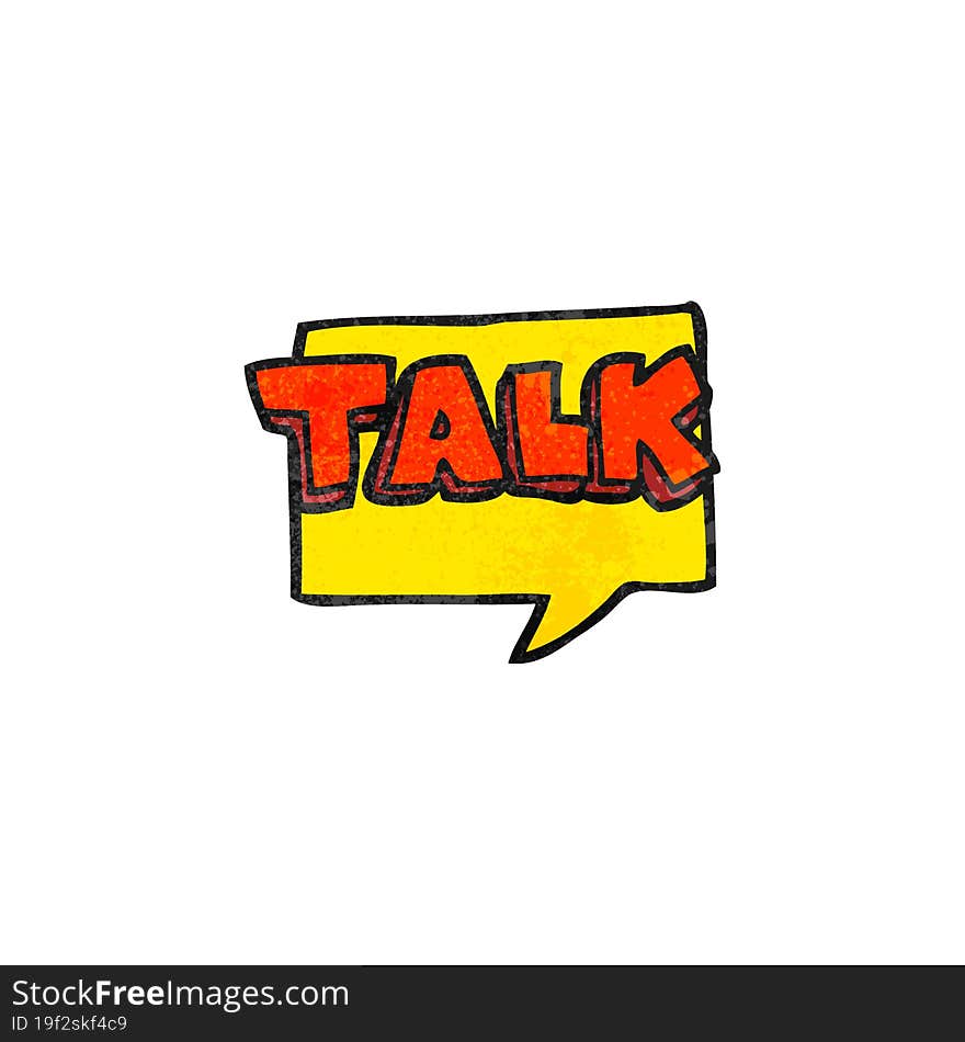 textured cartoon talk symbol