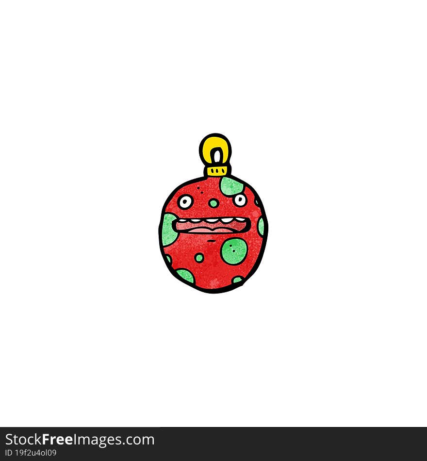 cartoon christmas bauble