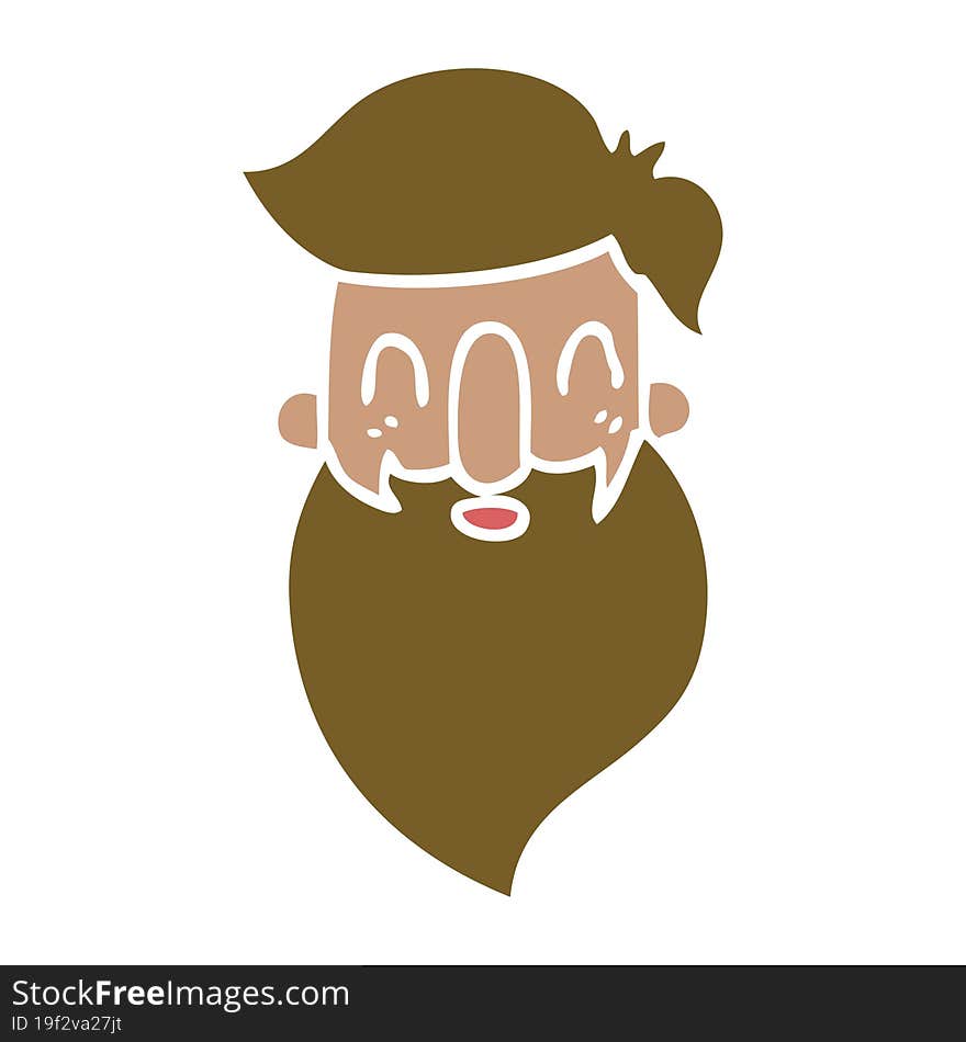 cartoon doodle man with beard