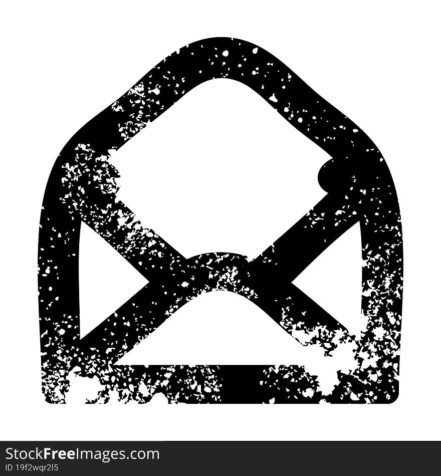 envelope letter distressed icon symbol