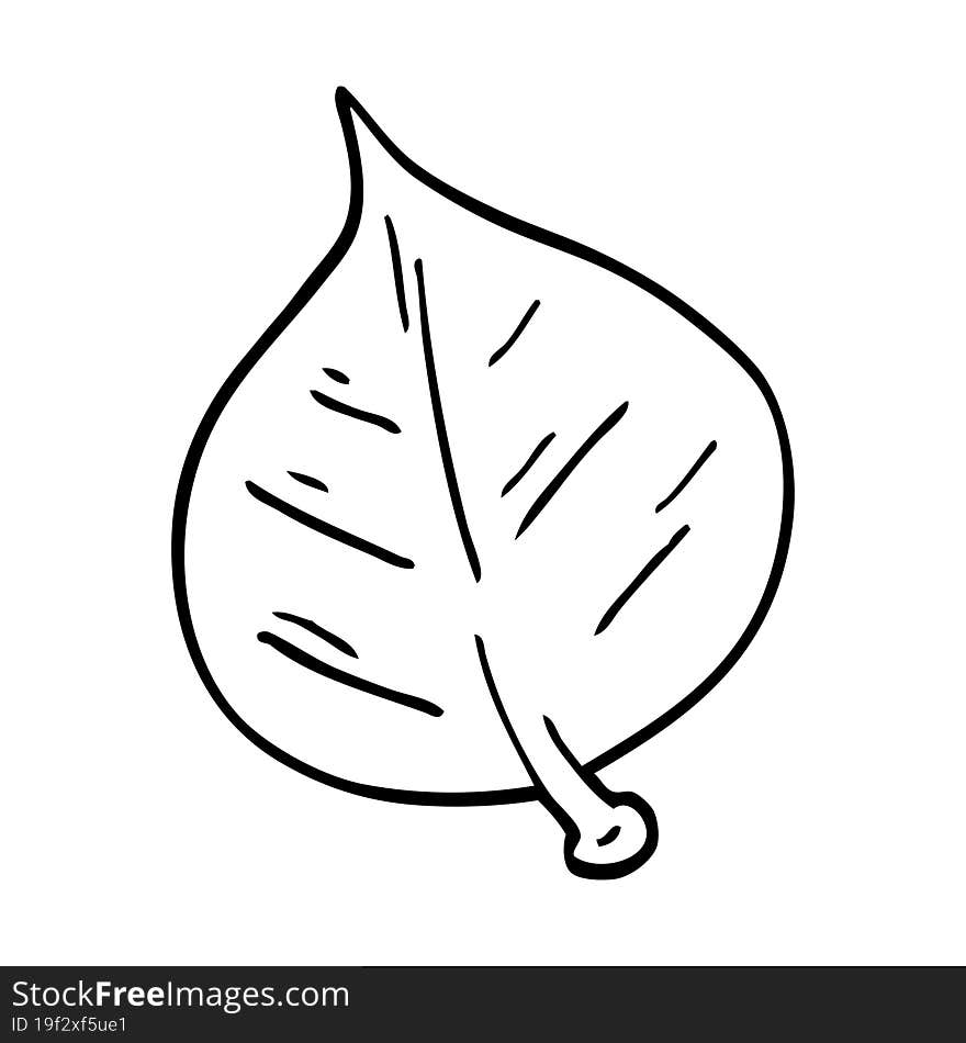 line drawing cartoon leaf