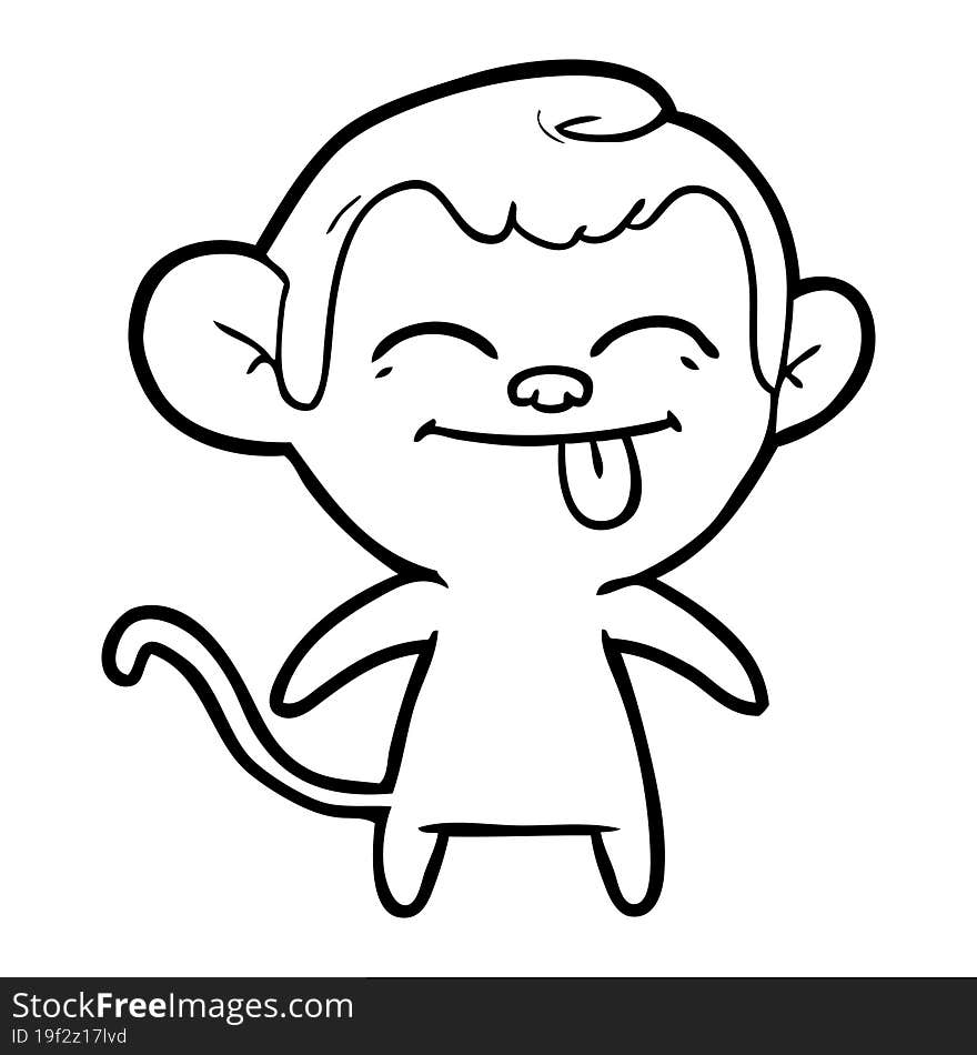 funny cartoon monkey. funny cartoon monkey