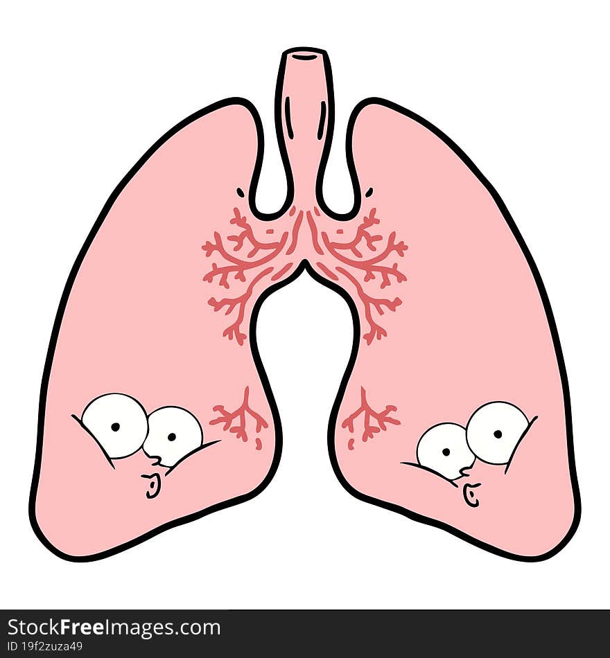 cartoon lungs. cartoon lungs