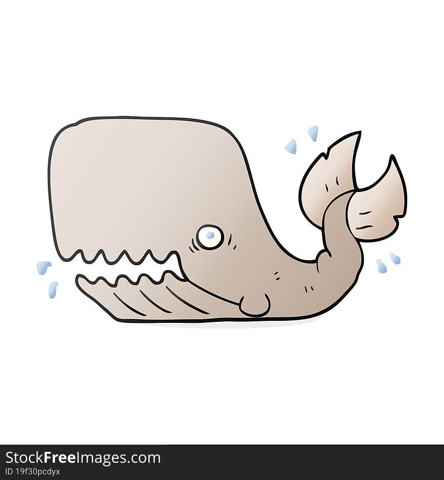 Cartoon Angry Whale