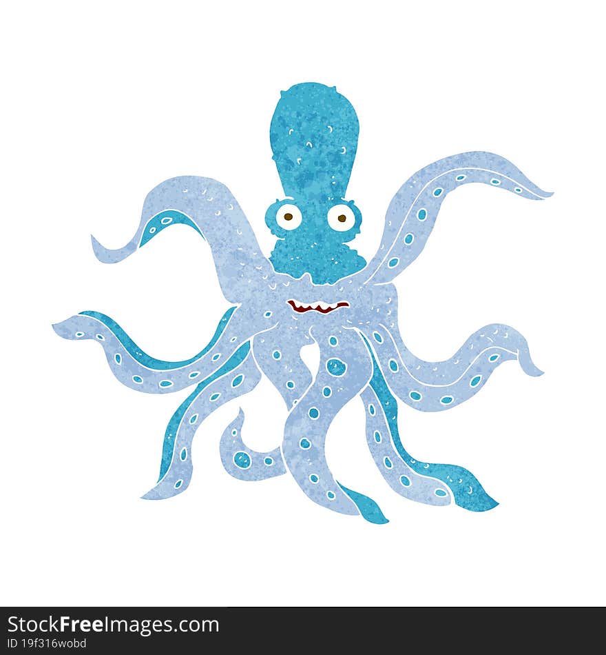 cartoon giant octopus