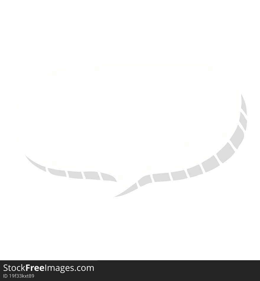 flat color illustration cartoon speech bubble