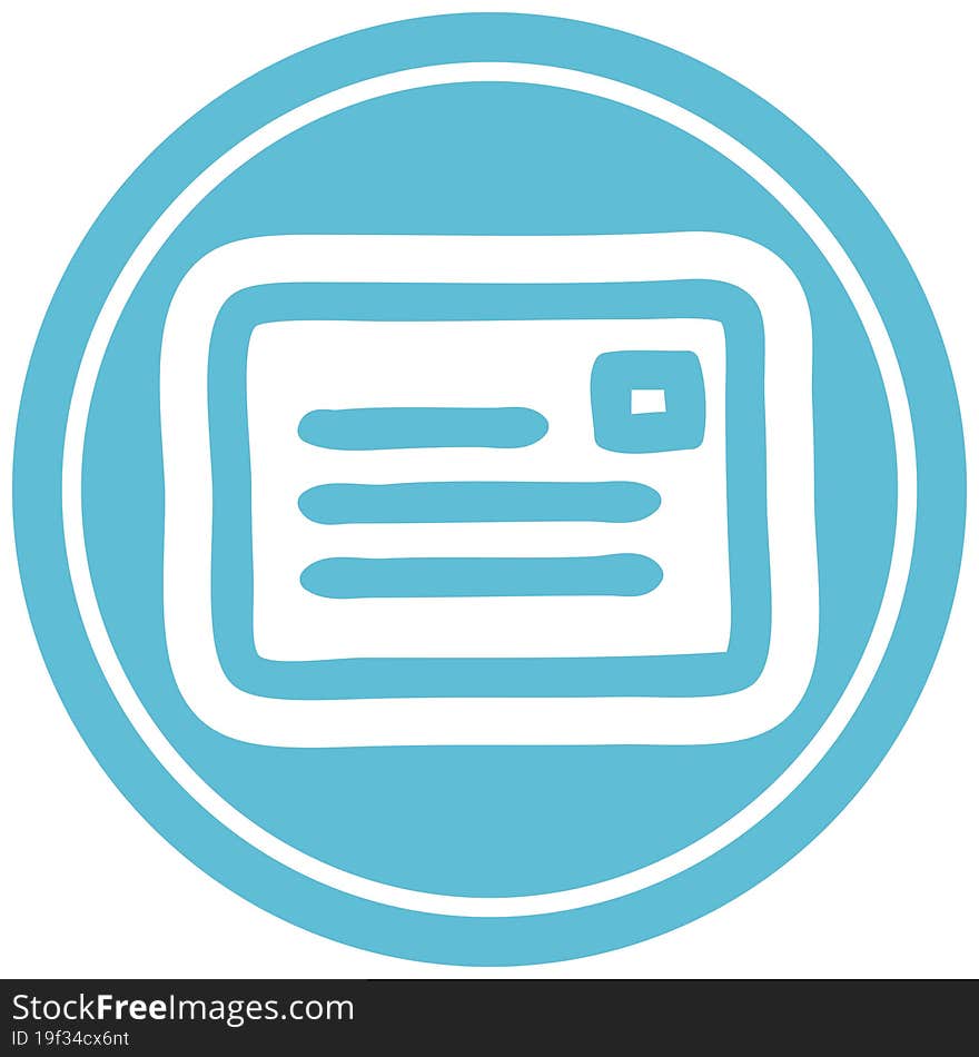 envelope letter circular icon symbol