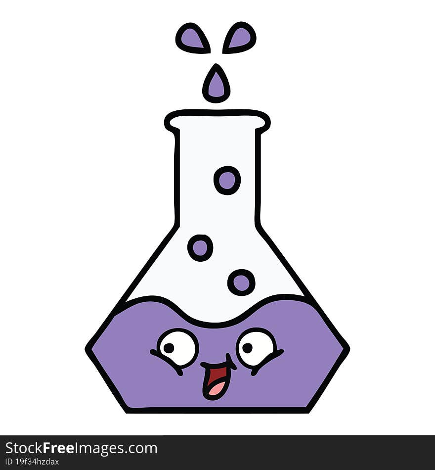 Cute Cartoon Science Beaker