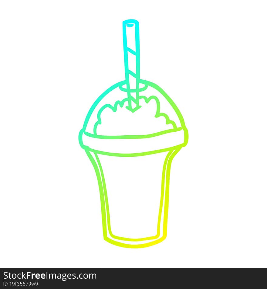 cold gradient line drawing smoothie