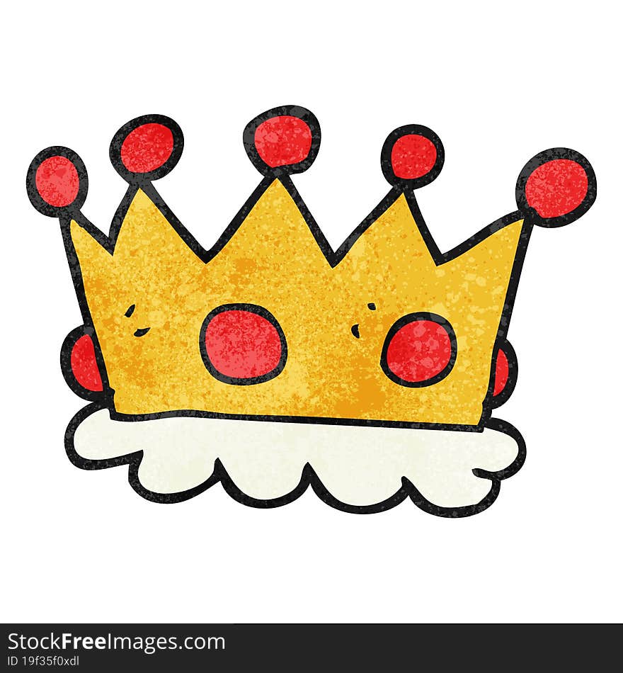 textured cartoon crown