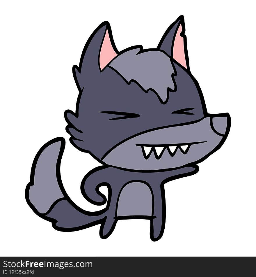 angry wolf cartoon. angry wolf cartoon