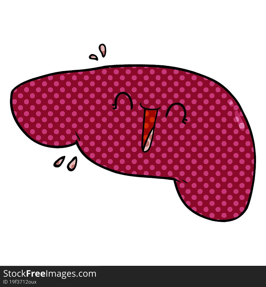 cartoon liver. cartoon liver