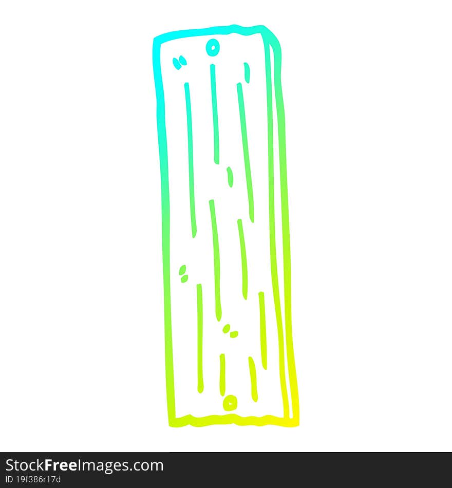 cold gradient line drawing cartoon plank