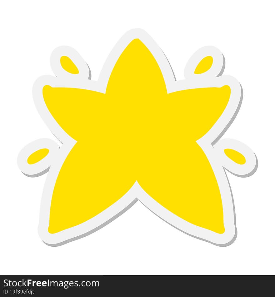 shining star shape sticker