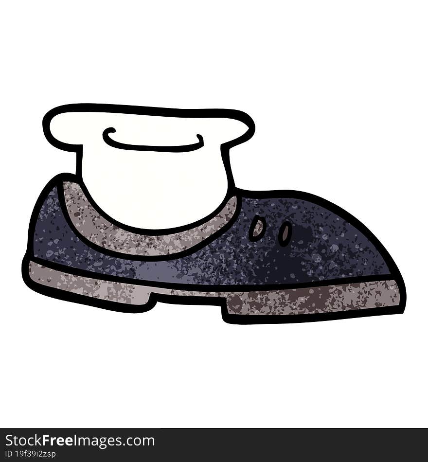 cartoon doodle shoe with sock