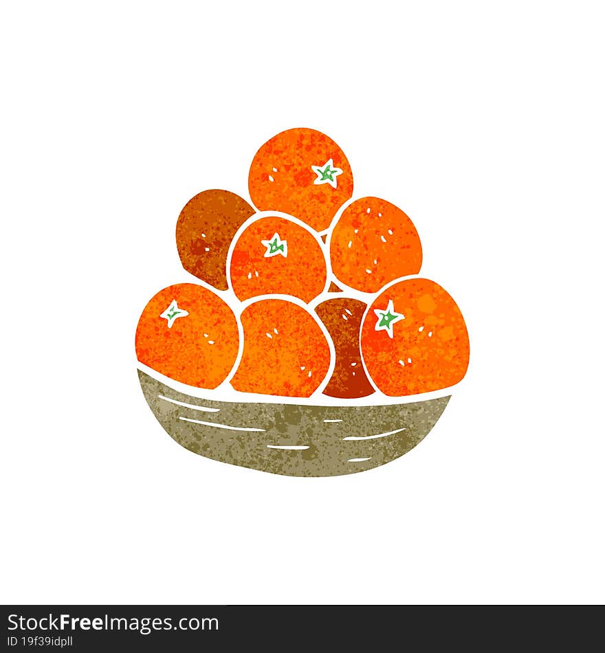 cartoon bowl of oranges