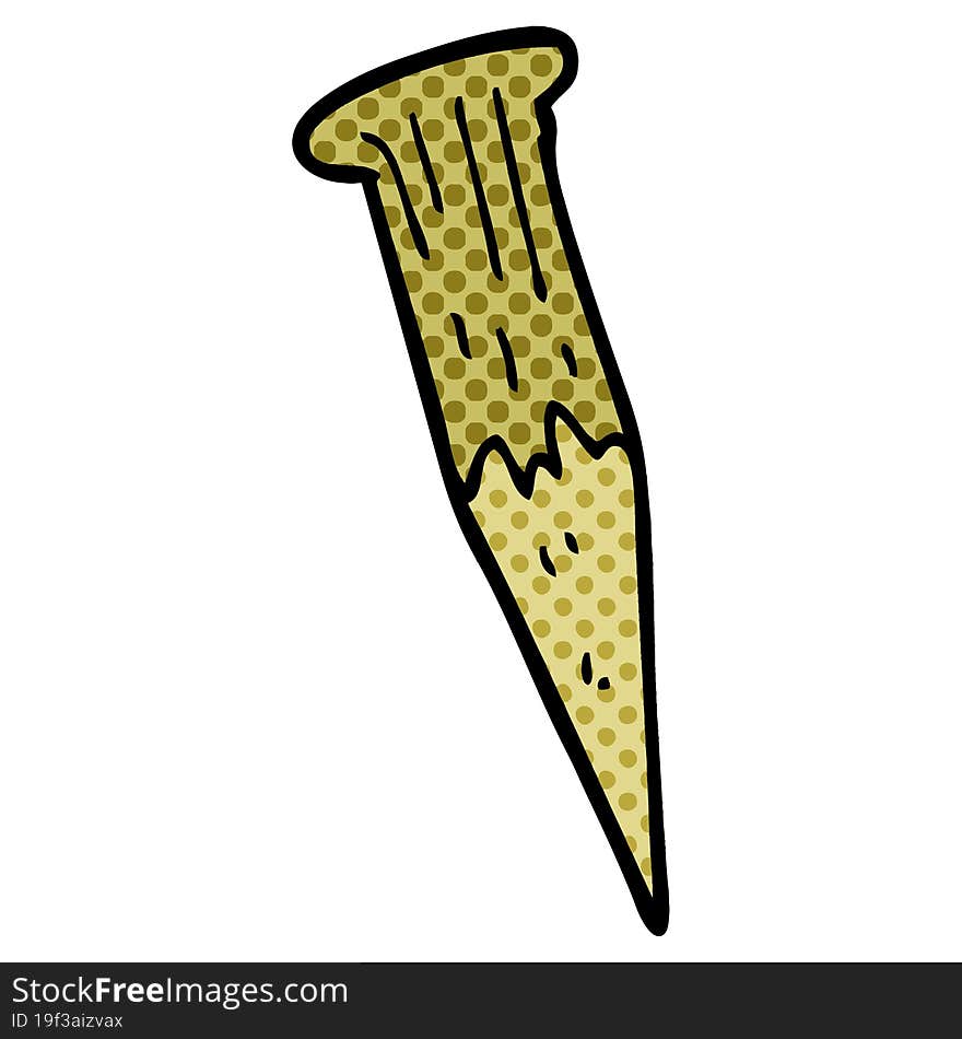 cartoon doodle wooden stake