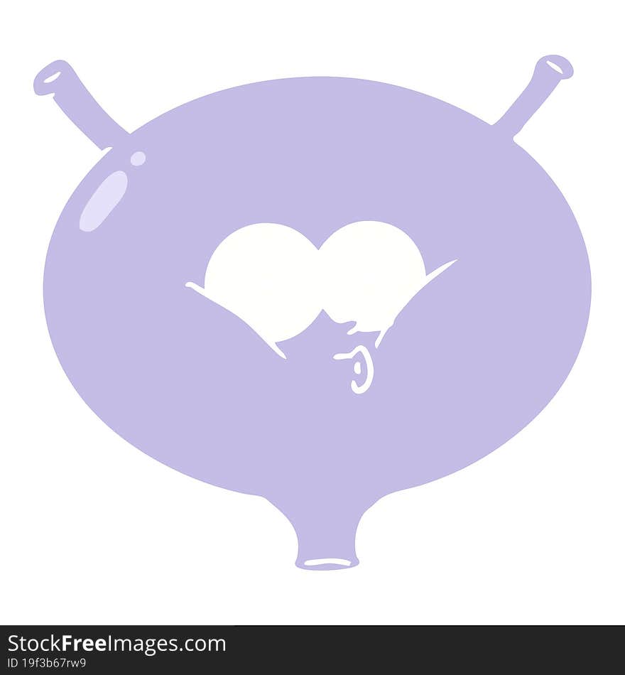 flat color style cartoon bladder