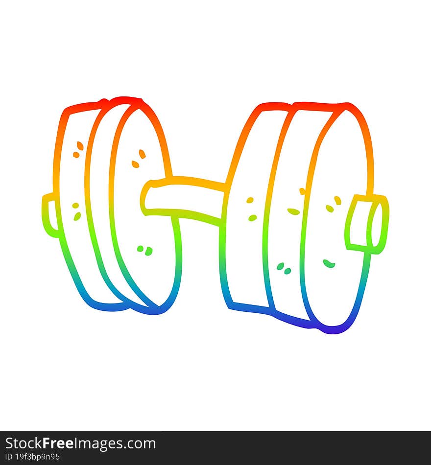 rainbow gradient line drawing cartoon weights