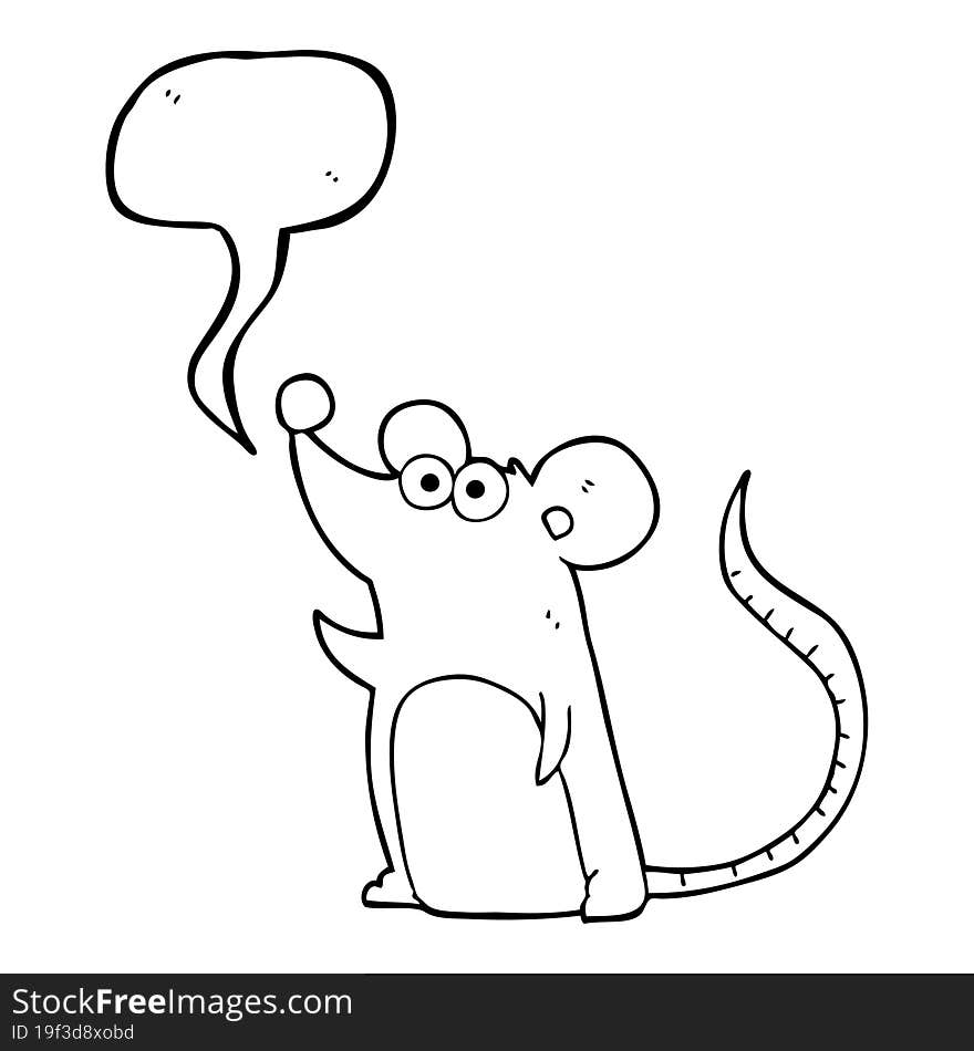 speech bubble cartoon mouse