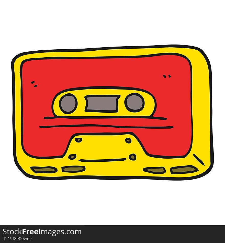 cartoon old tape cassette