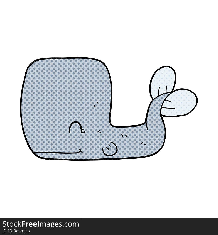 Cartoon Happy Whale