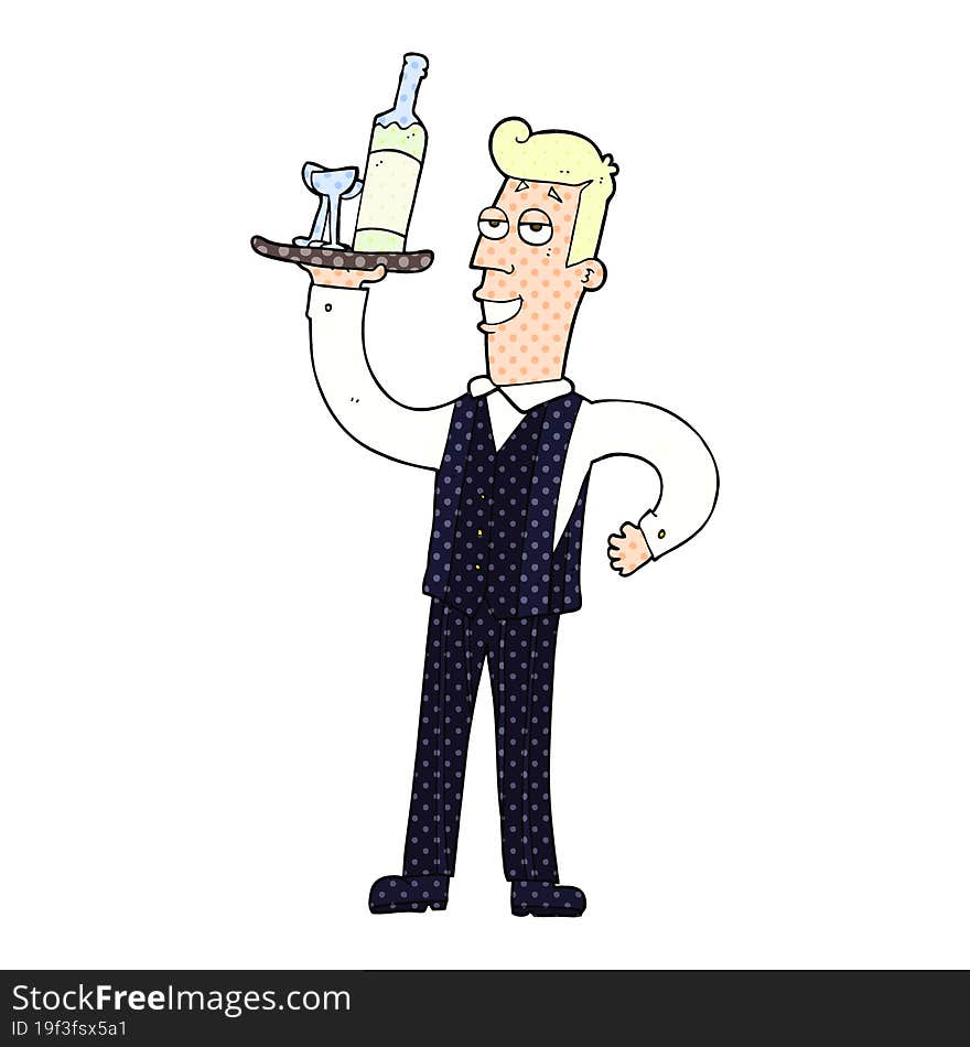 Cartoon Waiter