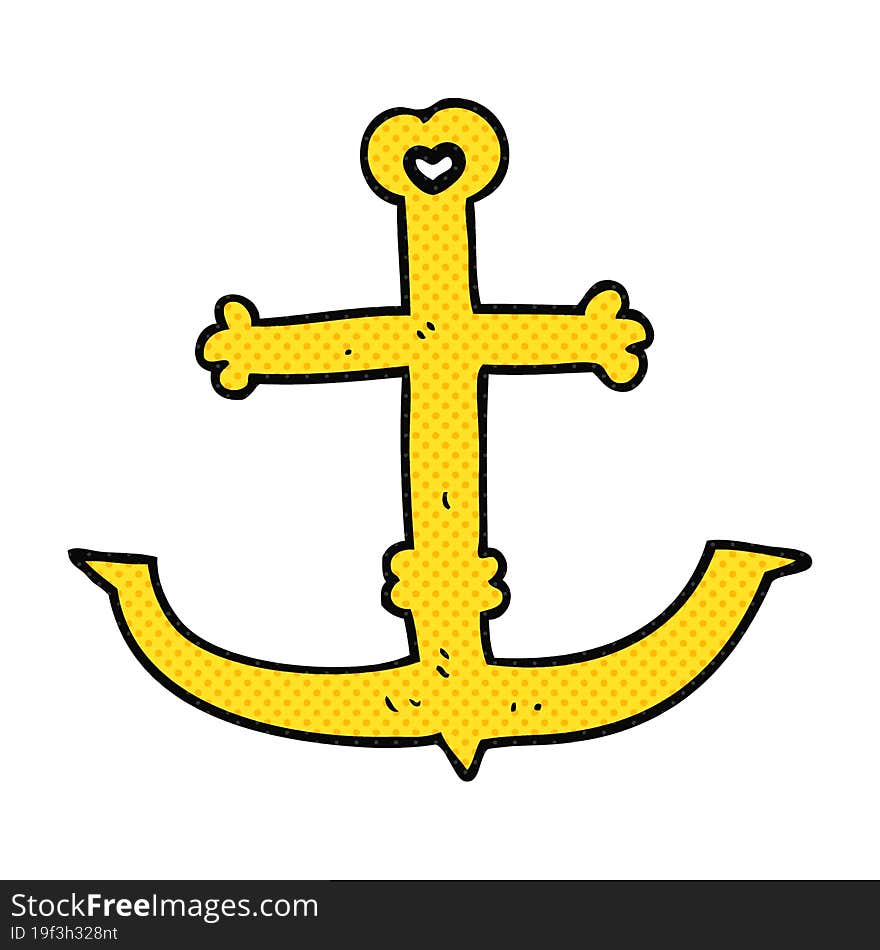 freehand drawn cartoon anchor