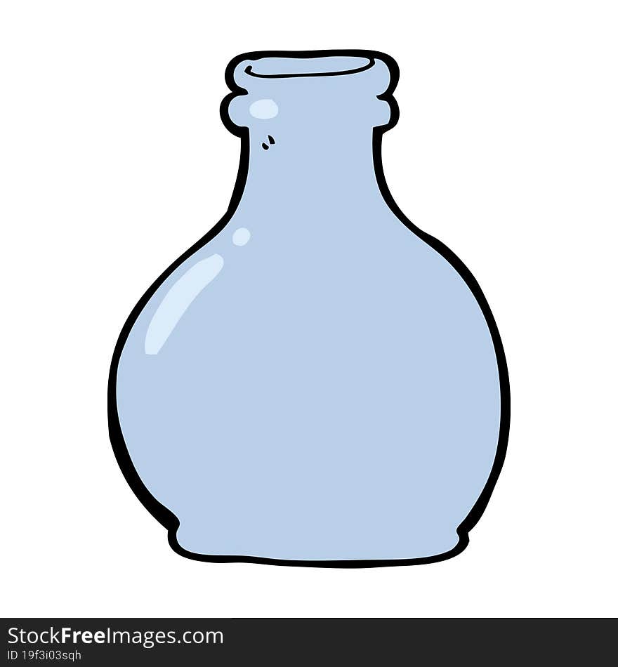 cartoon old glass vase