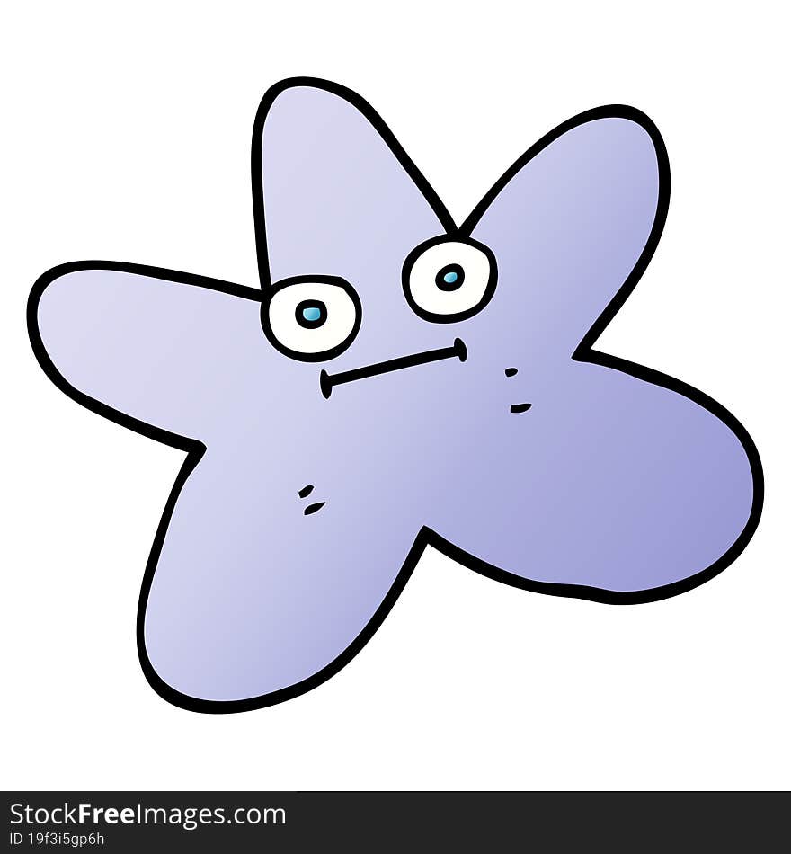 vector gradient illustration cartoon star fish