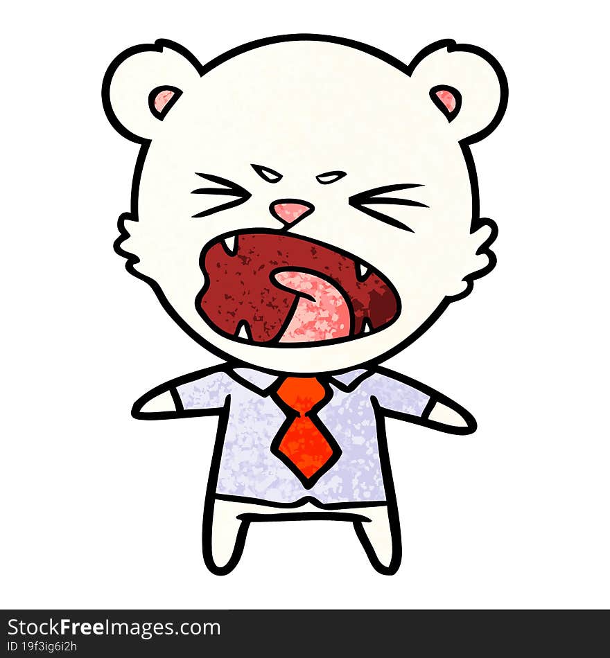 angry polar bear cartoon. angry polar bear cartoon