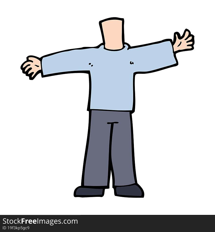 cartoon body with open arms  (mix and match cartoons or add own photos