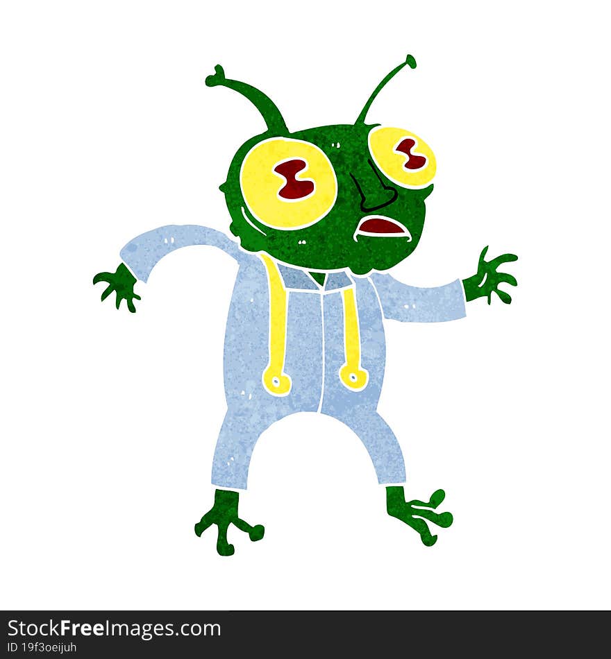 Cartoon Alien Spaceman