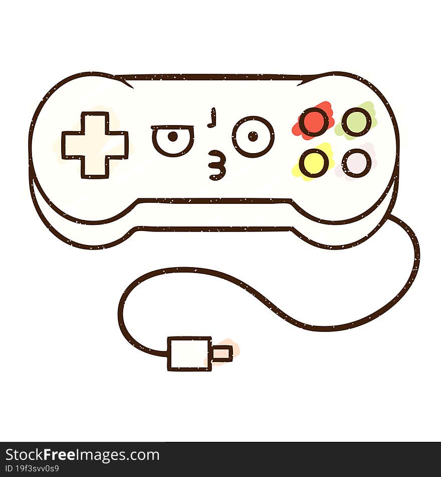 Game Controller Chalk Drawing