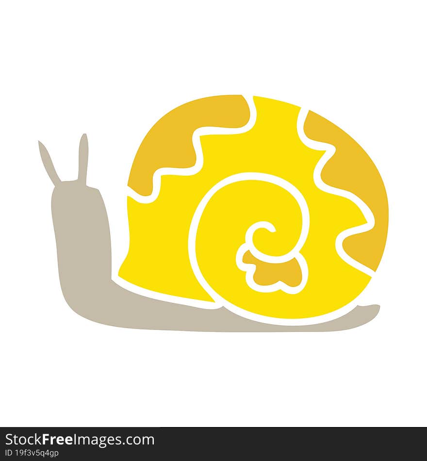 quirky hand drawn cartoon snail